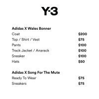 Y-3 and adidas by Stella McCartney Friends & Family Event Sample Sale Y-3 and adidas by Stella McCartney Friends & Family Event Sample Sale