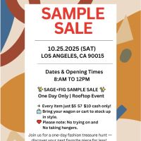 Sage + Fig Sample Sale Sage + Fig Sample Sale