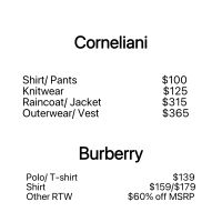 WeFashion Italian Luxury Menswear Sample Sale WeFashion Italian Luxury Menswear Sample Sale