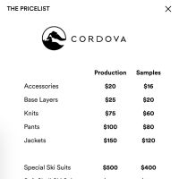 CORDOVA Sample Sale