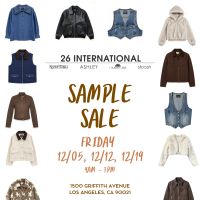 26 International Sample Sale