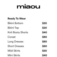MIAOU Sample Sale