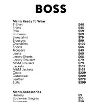 Hugo Boss Sample Sale