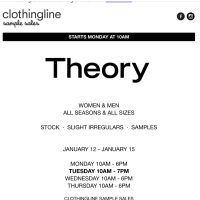 Theory x Helmut Lang Sample Sale