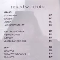 Naked Wardrobe Sample Sale