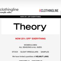 Theory x Helmut Lang Sample Sale