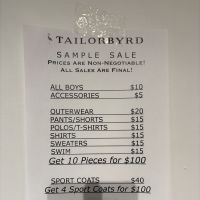 TailorByrd Sample Sale