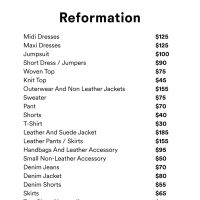 Reformation Sample Sale