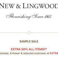 New & Lingwood Sample Sale
