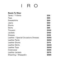 IRO Sample Sale