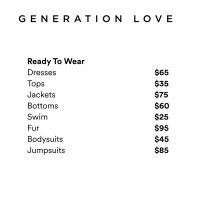 Generation Love Sample Sale