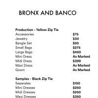 Bronx Banco Sample Sale