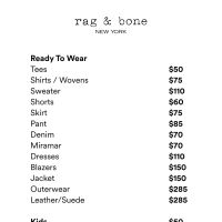 rag & bone Sample Sale