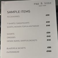 rag & bone Sample Sale