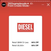 Diesel Sample Sale