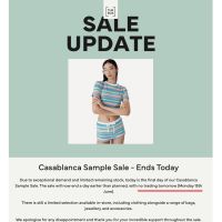 Casablanca Sample Sale
