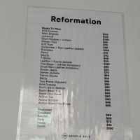 Reformation Sample Sale