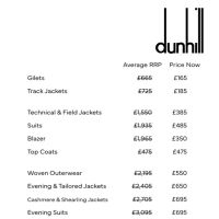 Dunhill Sample Sale