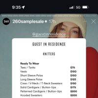 Guest in Residence Sample Sale